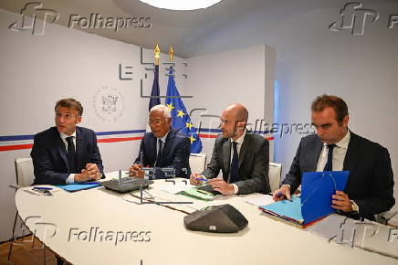 European leaders hold video conference on Ukraine