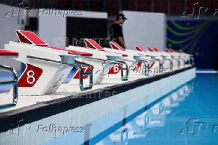 Media tour of the newly-constructed WCH Arena, one of the competition venues for the World Aquatics Championships 2025 which will be held in Singapore