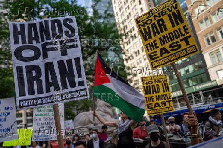 'No War on Iran' rally in New York