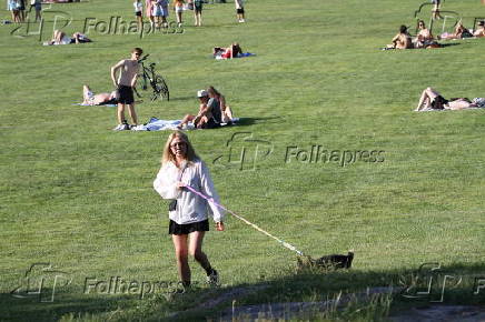 O dia da independência de 4 de julho é comemorado no Central Park Great Lawn.