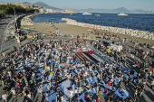 Flash mob in Naples for Gaza victims