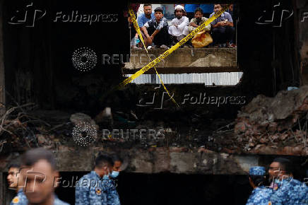 Air Force training aircraft crashed into Milestone College campus, in Dhaka
