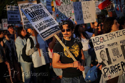 Demonstration against federal immigration enforcement actions in Los Angeles
