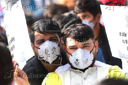 Protest against toxic air pollution in Delhi