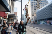 Protest to stop the sale of Oak Flat, land considered sacred by the Apache, to Resolution Copper in Phoenix, Arizona