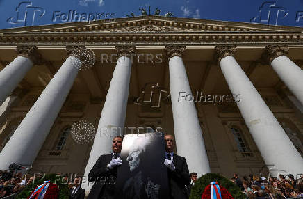 Funeral ceremony for Russian ballet maestro Yuri Grigorovich in Moscow