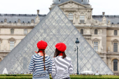 The glass Pyramid of the Louvre museum in Paris