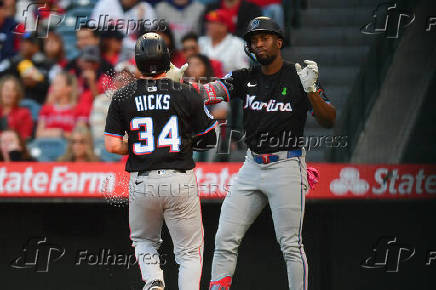MLB: Miami Marlins at Los Angeles Angels