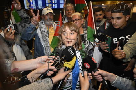 Activist Greta Thunberg arrives back in Sweden
