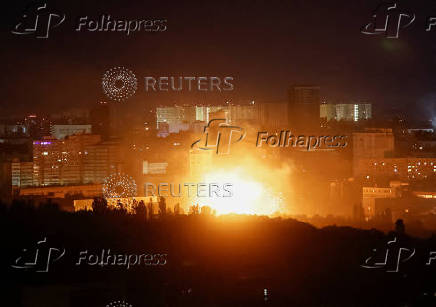 Russian drone and missile strike in Kyiv