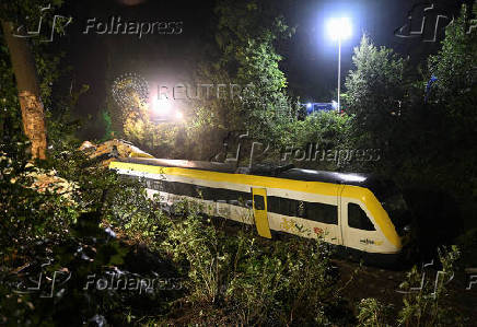Passenger train derailed in southwestern Germany