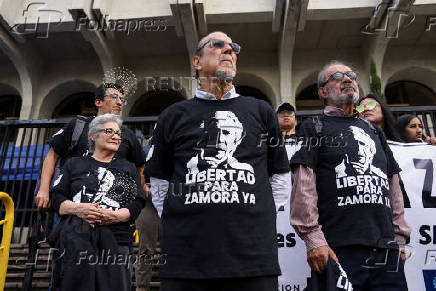 Protest to demand release from jail of journalist Jose Ruben Zamora, in Guatemala City