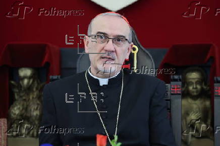 Latin Patriarch of Jerusalem Pierbattista Pizzaballa press conference in Jerusalem