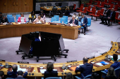 Filippo Grandi, United Nations High Commissioner for Refugees addresses members of the Security Council at U.N. Headquarters in New York