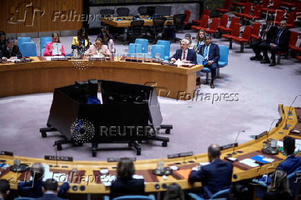 Filippo Grandi, United Nations High Commissioner for Refugees addresses members of the Security Council at U.N. Headquarters in New York