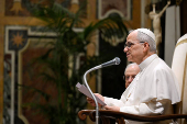 Pope Leo XIV meets to members of the Centesimus Annus Foundation