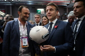 French President Macron visits VivaTech fair in Paris