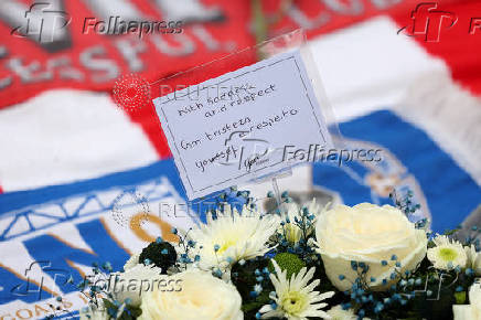 Tribute to Liverpool's Portuguese soccer player Diogo Jota, who died in a car crash near Zamora, Spain