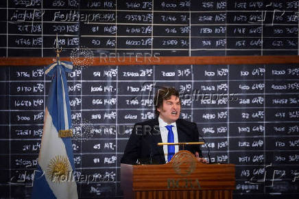 Argentina's President Javier Milei attends 171st Anniversary of Buenos Aires Stock Exchange, in Buenos Aires