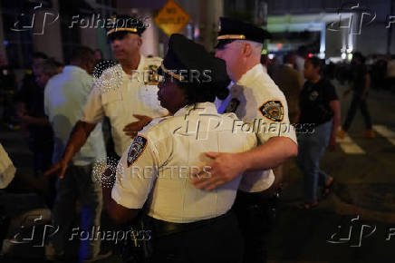 Ambulance transfer of slain NYPD officer Didarul Islam, in New York City
