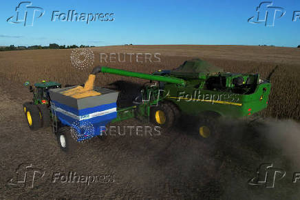 Soybean harvest in Rio Grande do Sul state, Brazil