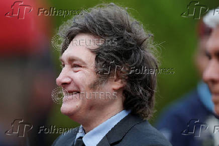 Argentina's President Javier Milei and his Paraguayan counterpart Santiago Pena meet, in Asuncion
