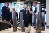 Russian President Vladimir Putin visits the Bauman Moscow State Technical University