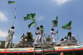 Protest against the suspension of the Indus Waters Treaty by India, in Lahore