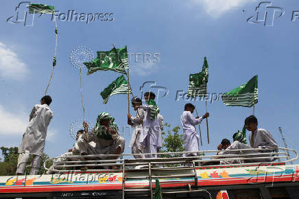 Protest against the suspension of the Indus Waters Treaty by India, in Lahore