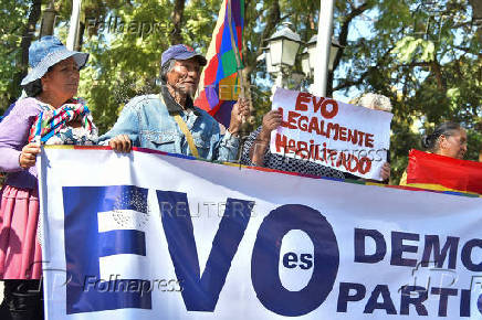 Supporters of Bolivia's former President Evo Morales protest electoral ban, in Cochabamba