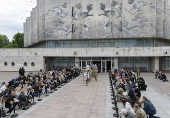 Farewell ceremony for Ukrainian actor, serviceman Maksym Nelipa in Kyiv