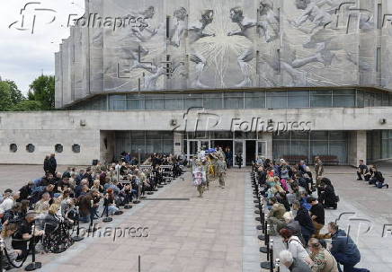 Farewell ceremony for Ukrainian actor, serviceman Maksym Nelipa in Kyiv