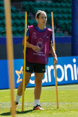 Entrenamiento del FC Barcelona previo a la final de la Liga de Campeones femenina