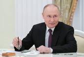 President Vladimir Putin meets Tajik Upper House Speaker Rustam Emomali