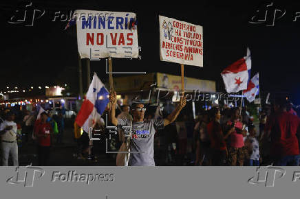 Manifestantes en Panamá rechazan políticas de Mulino