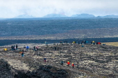 Volcano eruption near Grindavik