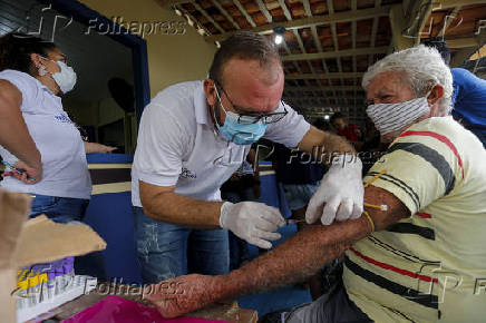 Ação de combate ao coronavírus com ribeirinhos do rio Sumaúma