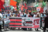 Labour Day protest in Hyderabad