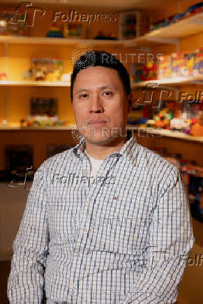 CEO Jason Cheung of toy manufacturer Huntar Company Inc poses in Union City