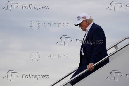 U.S. President Trump arrives at Joint Base Andrews