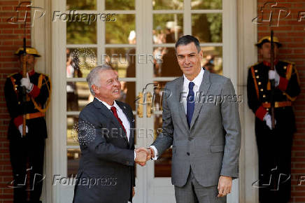 Spain?s PM Sanchez and Jordan's King Abdullah meet at Moncloa Palace in Madrid