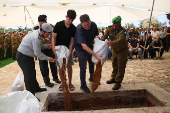 Funeral of Israeli soldier Staff sergeant Yoav Raver, in Sde Warburg