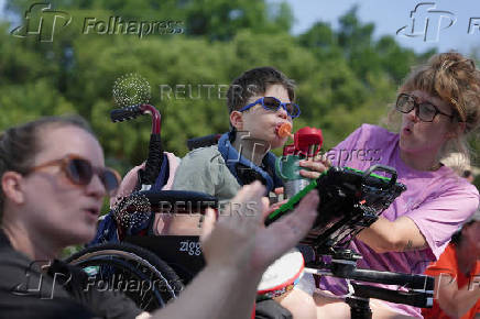 Demonstrators hold a four-day vigil in protest of cuts to Medicaid, in Washington