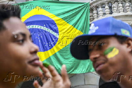 Ato em Defesa da Soberania Nacional  a Faculdade de Direito da USP.