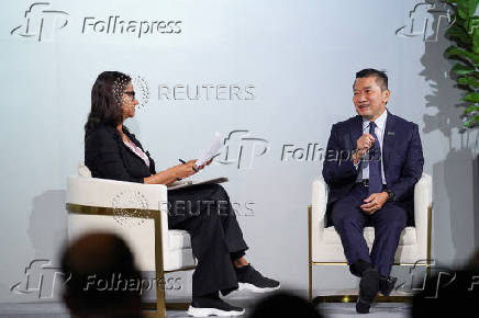 FILE PHOTO: Singapore Exchange CEO Loh Boon Chye speaks at the Reuters NEXT conference in Singapore