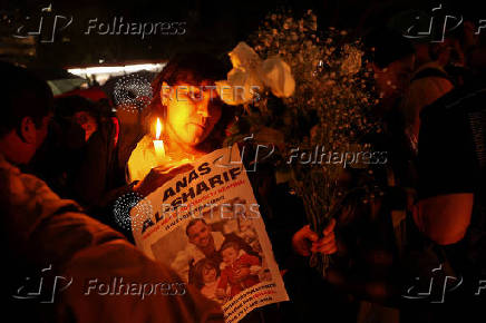 Mexican journalists protest against the killing of Al Jazeera journalists in Gaza