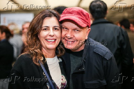 Bel Kowarick e Marcelo Tas na estreia da peça 