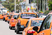 Protesto de taxistas em curitiba