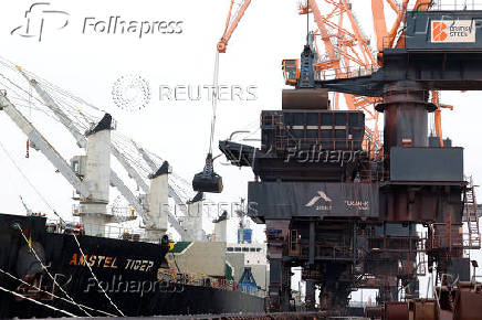 Coking coal is unloaded at Immingham Port