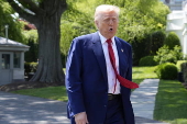 US President Donald Trump departs to Michigan on his 100 days in office